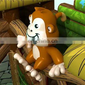 2020 New Design Forest Theme Inflatable Monkey Park Slide for Kids thumbnail-5