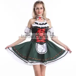 LADY GERMAN Dutch Costume Beer Girl Oktoberfest OUTFIT Halloween FANCY DRESS thumbnail-1