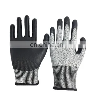 HPPE Knitted Cut Resistant Anti Knife Construction Grade Level 5 Processing Safety Work Glove thumbnail-4