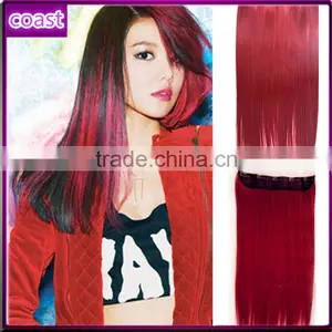Wholesale Burgundy Easy Clips Hair Extensions thumbnail-1