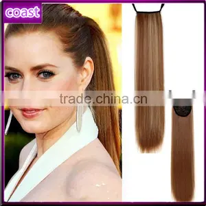 Stars Straight Brown Synthetic Hair Band Ponytail thumbnail-1
