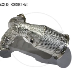 Exhaust Manifold Downpipe for Audi S4 S5 B9 Car Accessories With Catalytic Header Without Cat Whatsapp008613189999301 thumbnail-3