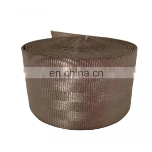 Factory OEM Custom 47mm Tan Color Four Twill High Tenacity Polyester /Nylon Webbing Tape for Airplane Car Seat Belt thumbnail-4