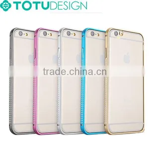 Hot Sale Bulk Shine Diamond Aluminum Case for IPhone 6 Bumper Case thumbnail-2