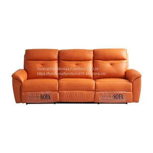 New Space Capsule Leather Function Sofa Modern Minimalist Living Room Three-Seat Electric Function Sofa thumbnail-3