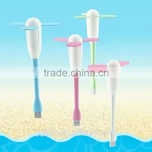 Factory YGH556 Bamboo Dragonfly USB Mini Fan Mini Electric Hand Fan thumbnail-2