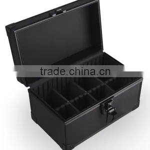 High Quality Black Aluminum Makeup Artist Vanity Case, Cosmetic Jewelry Storage Box, Beauty Box Makeup Vanity Case Bag thumbnail-5
