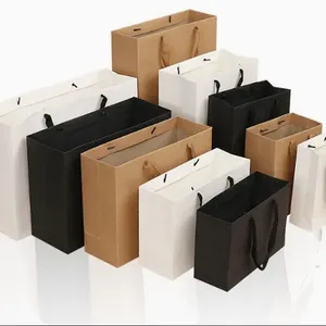 Luxury Merchandise Retail Euro Tote Gift Packaging Art Paper Shopping Bags thumbnail-3