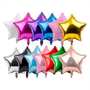 18inch Solid Color Helium Mylar Happy Fathers Day Foil Balloon Oem Ballon Factory Foil Star Balloons for Party Decoration thumbnail-1