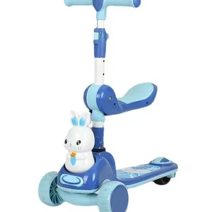 One Click Folding Scooter for Boys and Girls Aged 2-8 Years Old. Three in One Scooter With Thickened Pedals for Children（Wechat:13510231336） thumbnail-2