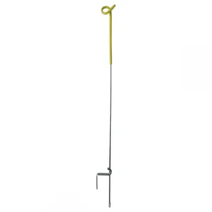 PP03 Single Step Buckle Spring Steel 105cm Pigtail Metal Electric Fencing Posts Paddock thumbnail-1