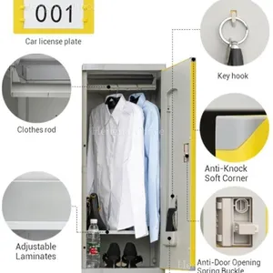 Eco-friendly Plastic Locker With RFID Smart Lock |Soft-angle Design |930mm Height 1-Tier Vertical for Executive Office and Golf Club-Serving US thumbnail-5