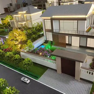 Custom-made Sand Table Models of Light Steel Villas, Custom-made Sand Table Models, Custom-made Sand Table Models of Villa Clusters thumbnail-1