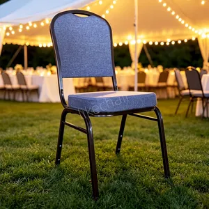 Premium Stackable Iron Frame Thick Padding 5 Years Warranty SGS TUV Intertek Certified Banquet Chairs thumbnail-1