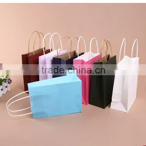 Paper Straw Bag Plain Kraft Black Kraft Paper Bag thumbnail-1