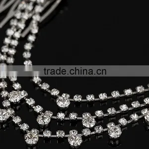 Wholesale Newest Boutique Fashionable Custom Vintage Diamond Tasseles Hair Accessories thumbnail-5