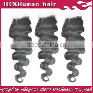 High Quality Natural Color Wavy Brazilian Virgin Hair Bundles With Lace Closure thumbnail-2