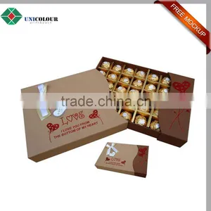 Custom Design Luxury Logo Cardboard Box Chocolate With Paper Tray thumbnail-1