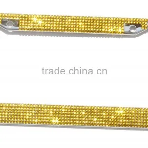 2016 Gold Bling Crystal License Plate Frames thumbnail-3