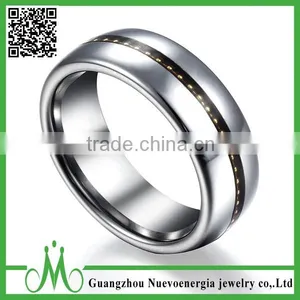 High Quality Engagement Black Inlay Wedding Ring Hot Selling Mens Tungsten Ring Design thumbnail-1