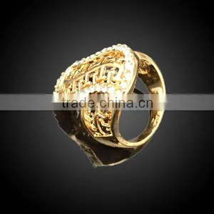 Promotion Unique Plated Gold Jewelry Zinc Alloy Ring With Crystal thumbnail-1