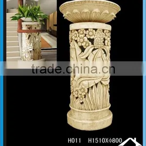Sandstone Lamp Pillar Planter thumbnail-2