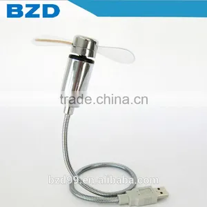 New OEM/ODM Logo Design Metal Flexible Small Electric Rechargeable USB Program LED Custom Message Fan thumbnail-1