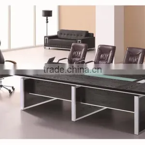 Office Furniture MDF Black Venner Meeting Room Table thumbnail-1