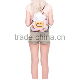 High Quality 3D Printed Emoji Cook Polyester Drawstring Bag thumbnail-5