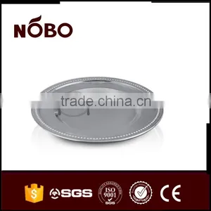 Stainless Steel Round Pudding Plate Circle Tray thumbnail-6