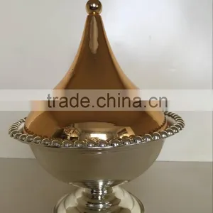 Fruit Bowl, Metal Fruit Bowl, Table Decoration With Cover thumbnail-1