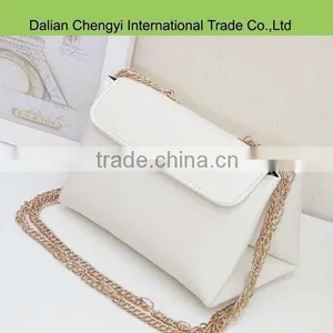 Newest Girls Solid Color Triangle Pattern Girls pu Chain Strap Shoulder Bag thumbnail-1