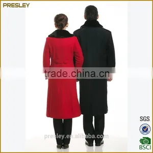 Custom Warm High-end Hotel Winter Security Guard Uniform Etiquette Reception Overcoat thumbnail-3