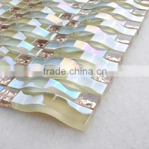 GT004 300X300MM Foshan Home Decor Glass Mosaic Mosaic Bathroom Accessories thumbnail-2