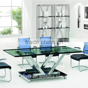 Finely Processed Glass Corner Office Desks thumbnail-1