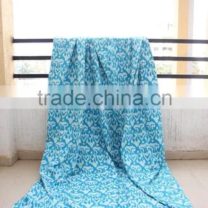 Ikat Kantha Quilt Designer Ikat Bedding Bedspread thumbnail-2