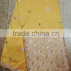 Charming Yellow Dress Making Lace African Style George Lace for Ceremony thumbnail-1