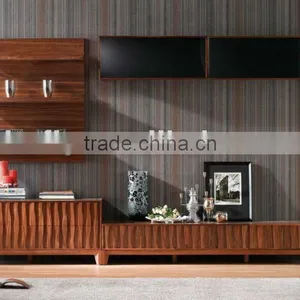 Modern Solid Wood Living Room Wall Unit thumbnail-1