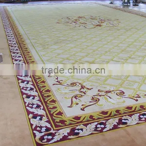 Hotel Decoration Hand Tufted Rug With Leaf Pattern Hand Made Carpet thumbnail-4