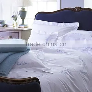 Hemstitch and Hand Embroidered Cotton Bedding Set thumbnail-1