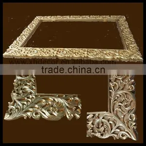 Frame the TV Style Hollow Flower Decorative Gold Leaf Resin Frame Wall Decor thumbnail-2
