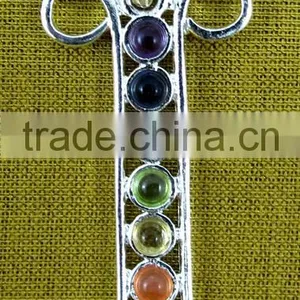U Long Chakra Metal Pendant thumbnail-1