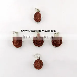 Red Goldstone Ganesh Cabochon Pendant thumbnail-1