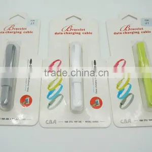 Hot Promotional Colourful Wristband Multi Micro Usb Cable for Mobile Phone thumbnail-1