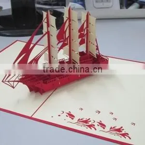 Big Boat Pop up Greeting Card thumbnail-3