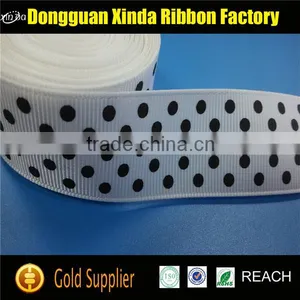 Beautiful Wholesale Custom Polka Dot Grosgrain Ribbon thumbnail-1