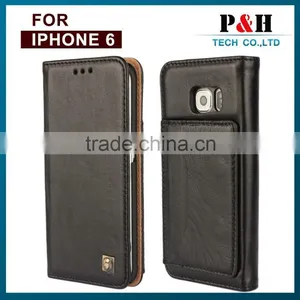 Ultra Thin Book Stand Wallet Genuine Leather Case for IPhone 6 4.7 Inch thumbnail-6