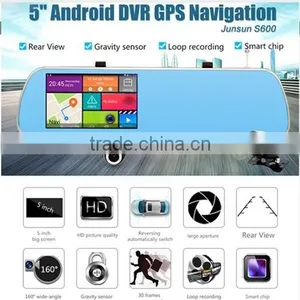 Car Dvr Mirror Rear-View Camera With 5 Inch IPS Mirror Android GPS 1080P Dual Camera Car Video Recorder thumbnail-2