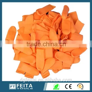 Orange Anti-slip ESD Rubber Latex Power Free Finger Cots thumbnail-1