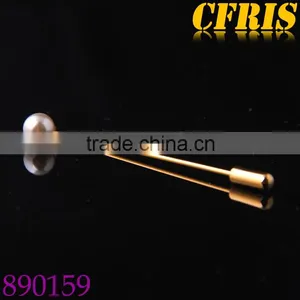 Wholesale Pearl Lapel Pin With Gold Plated thumbnail-1